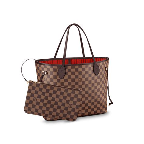 louis vuitton neverfull mm damier ebene red|louis vuitton damier neverfull price.